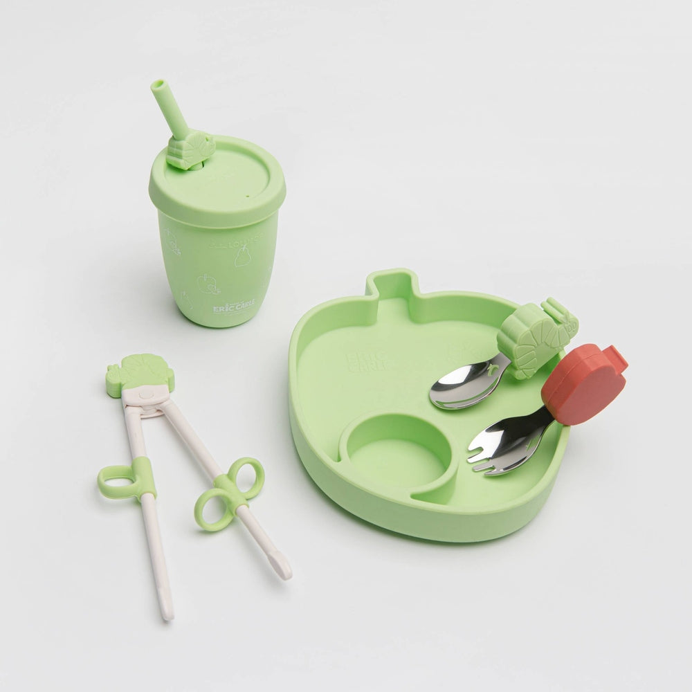 Loulou Lollipop Eric Carle Learning Spoon And Fork Set Caterpillar