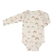 Loulou Lollipop Long Sleeve Bodysuit In Tencel Canyon Rainbow
