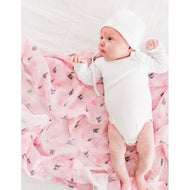 Loulou Lollipop Muslin Swaddle Pink Castle