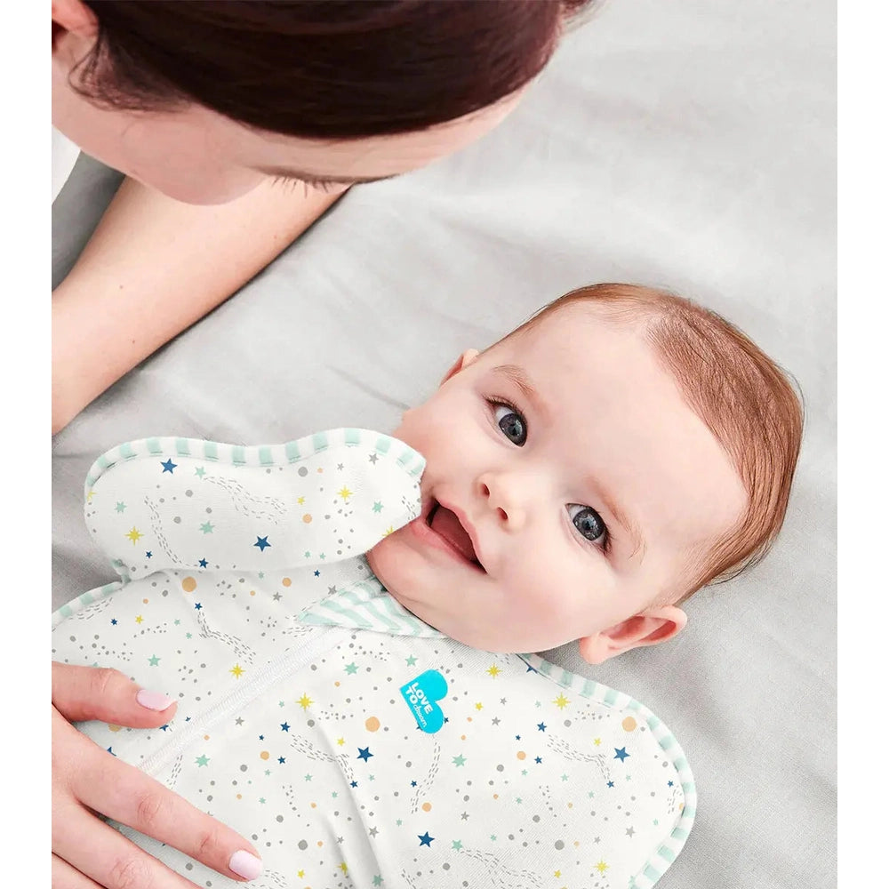 Love To Dream Swaddle Up Organic Cotton 0.2 Tog Cream Constellation