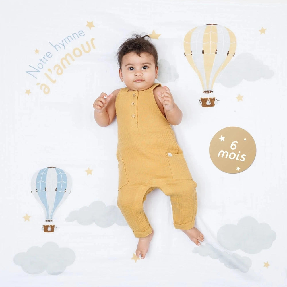 Lulujo Baby's 1St Year Milestone Blanket Notre Hymne À L’Amour