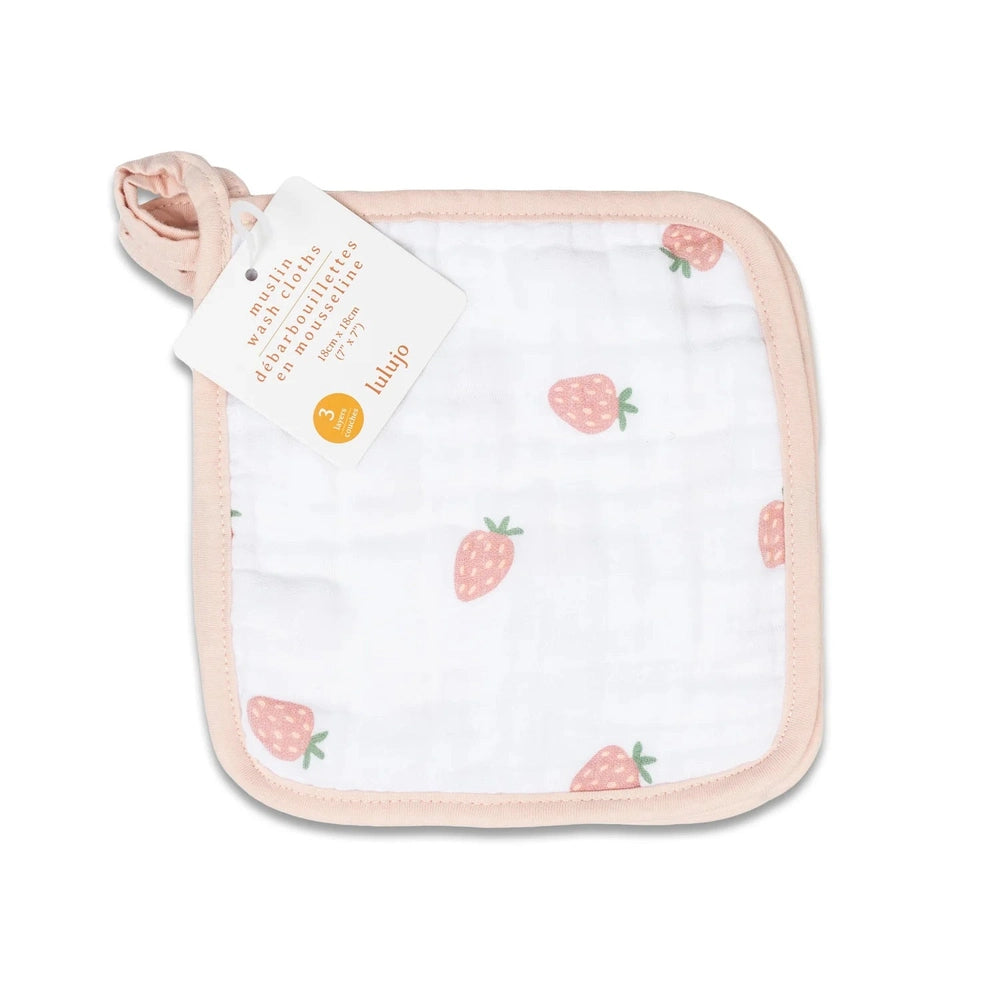 Lulujo Muslin Washcloths 3pk