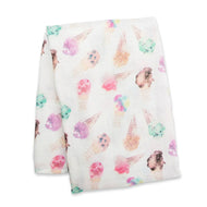Lulujo Swaddle Blanket Bamboo Cotton-Ice Cream