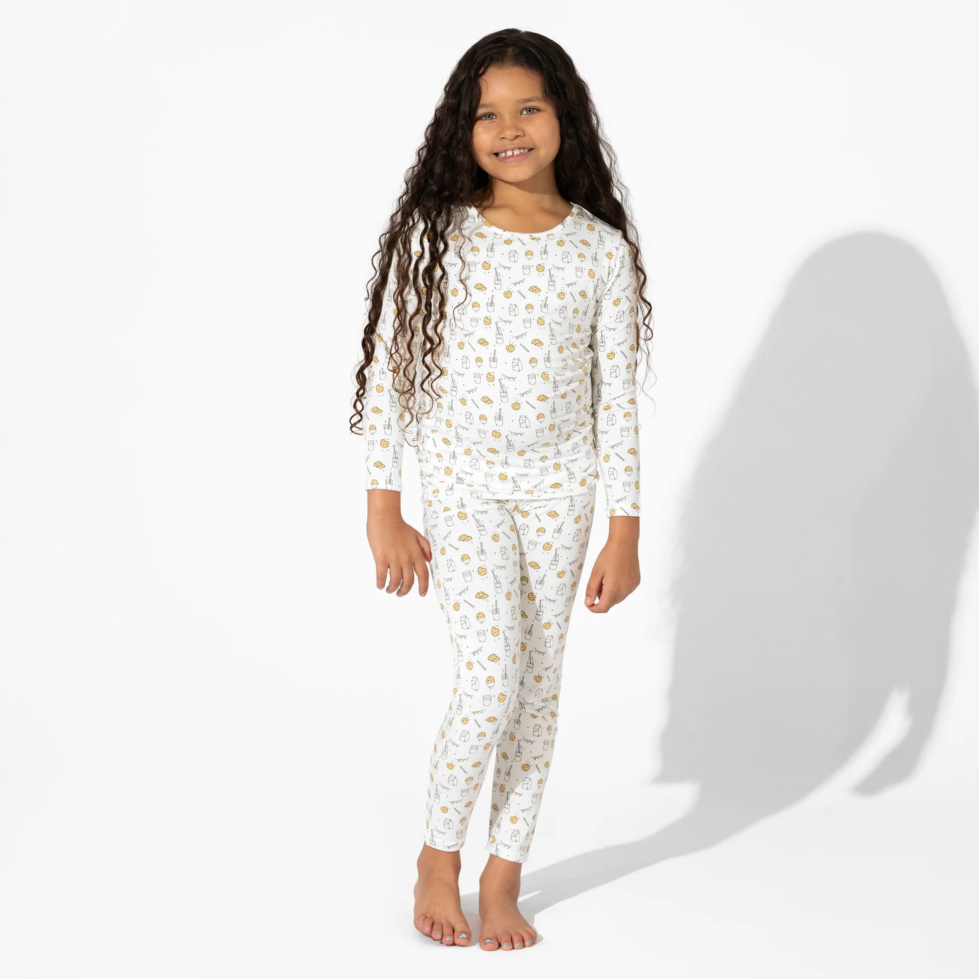 BELLABU BEAR MILK AND COOKIES ORIGINAL BAMBOO KIDS PAJAMAS