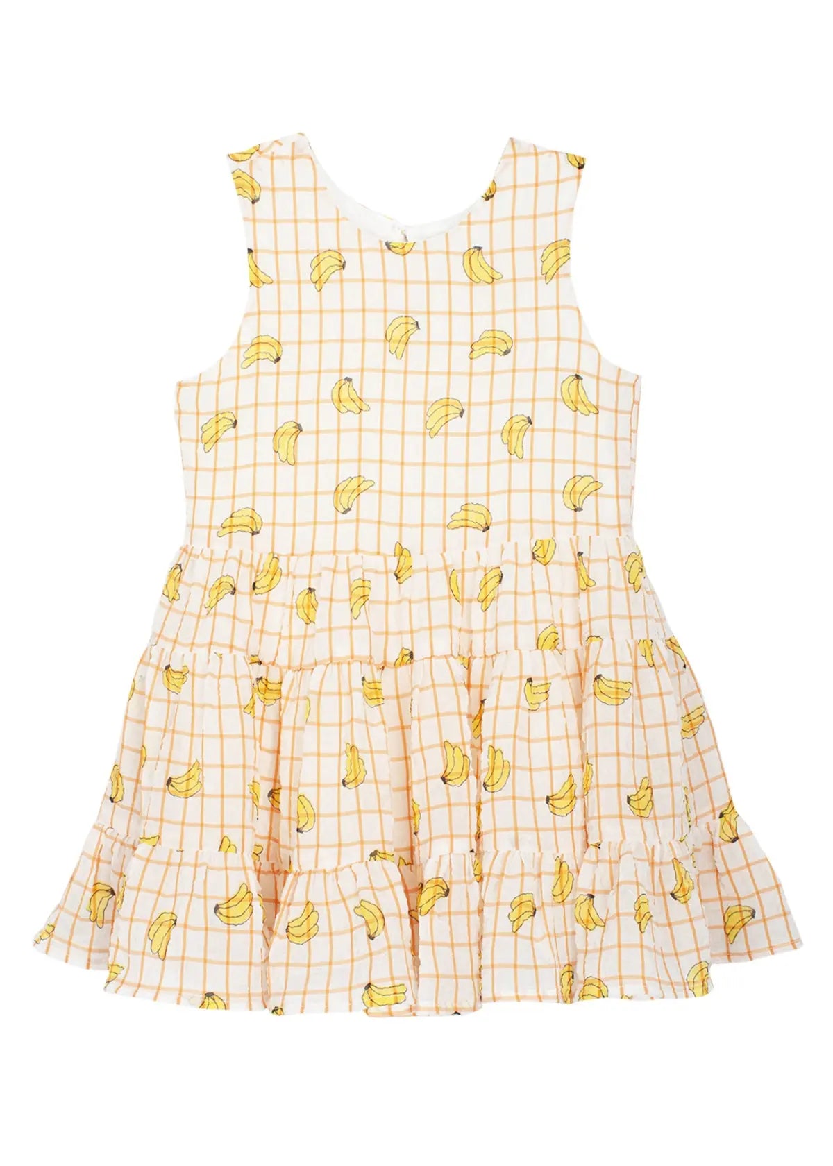 Mabel And Honey Bananas Printed Crinkle Chiffon Dress