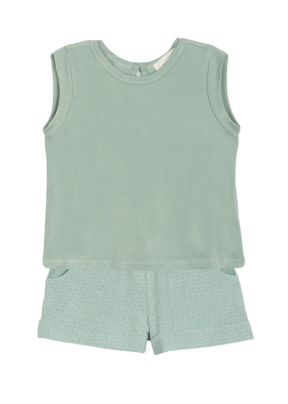 Mabel And Honey Sydney Textured Knit 2 pc Set Green