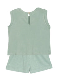 Mabel And Honey Sydney Textured Knit 2 pc Set Green
