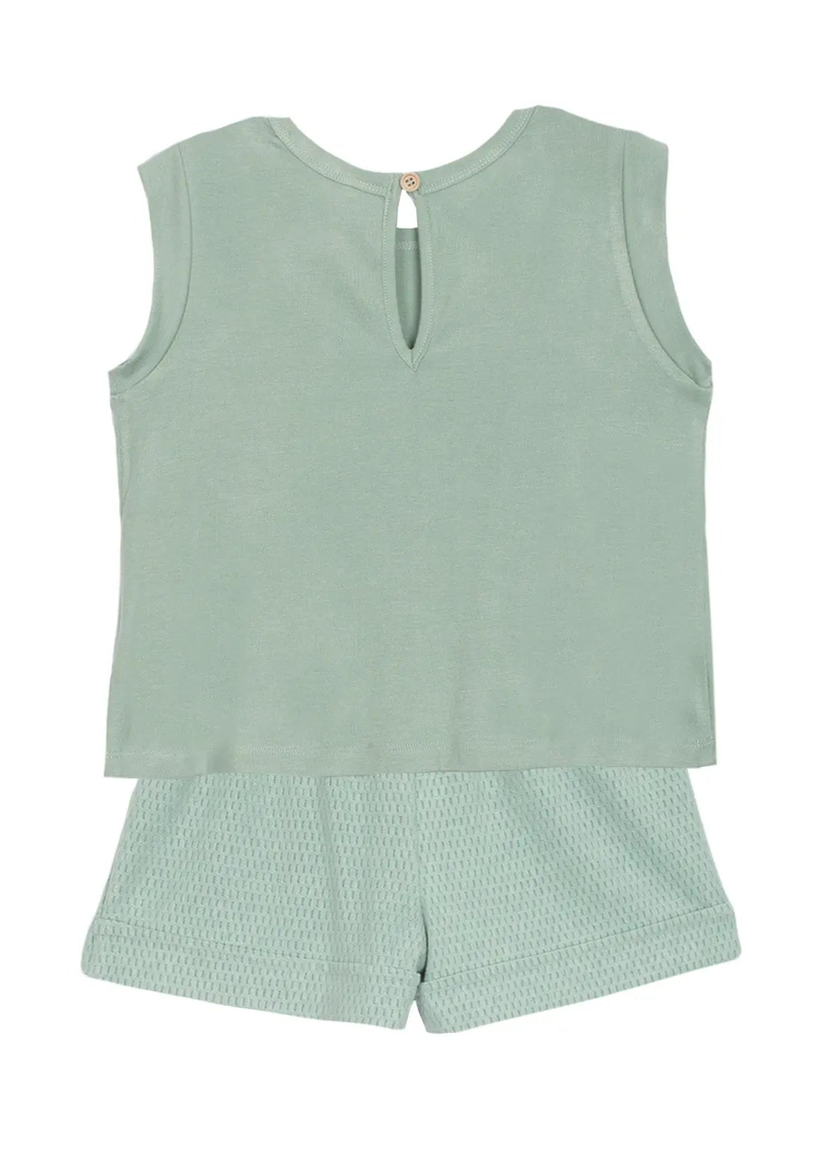 Mabel And Honey Sydney Textured Knit 2 pc Set Green
