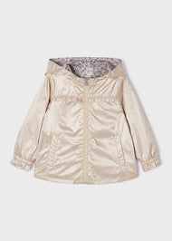 Mayoral Girl Reversible Windbreaker Jacket Almond