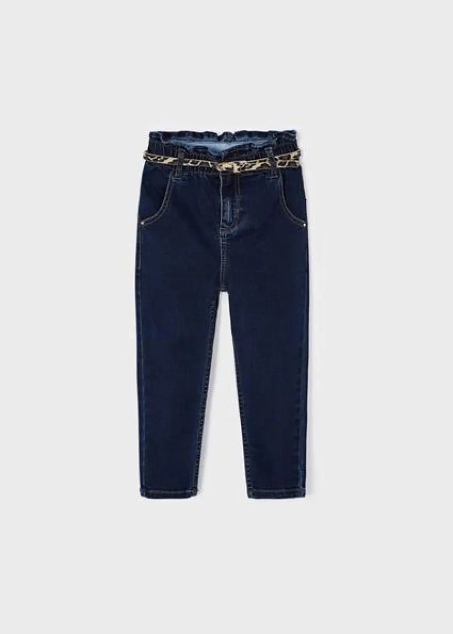 MAYORAL GIRLS DENIM PANTS WITH BELT - baby enRoute