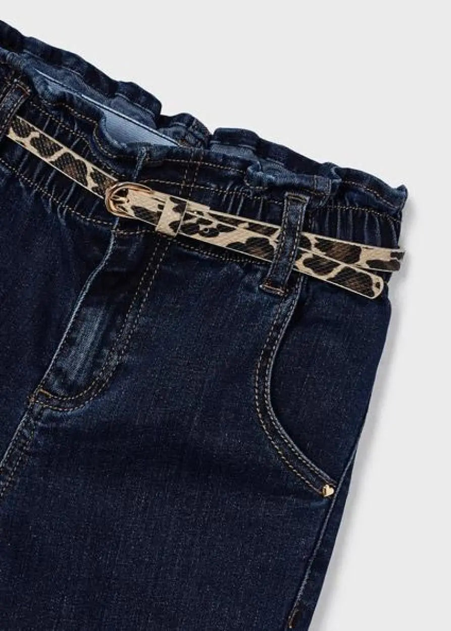 MAYORAL GIRLS DENIM PANTS WITH BELT - baby enRoute