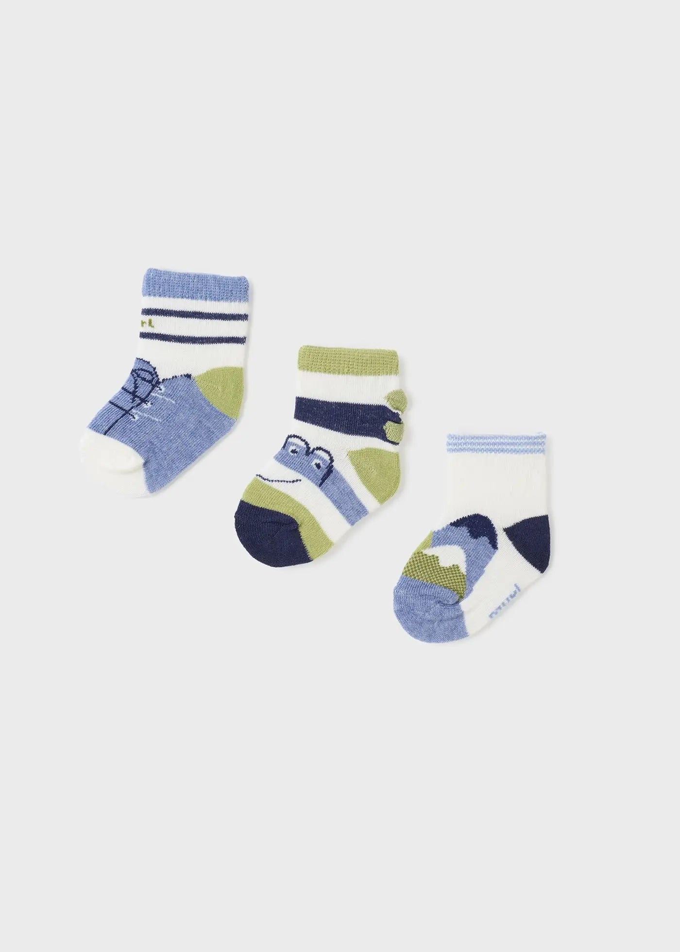 Mayoral Newborn 3 Pack Socks Organic Cotton Tortuga