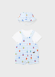 Mayoral Newborn 3-Piece Printed Set Light Blue