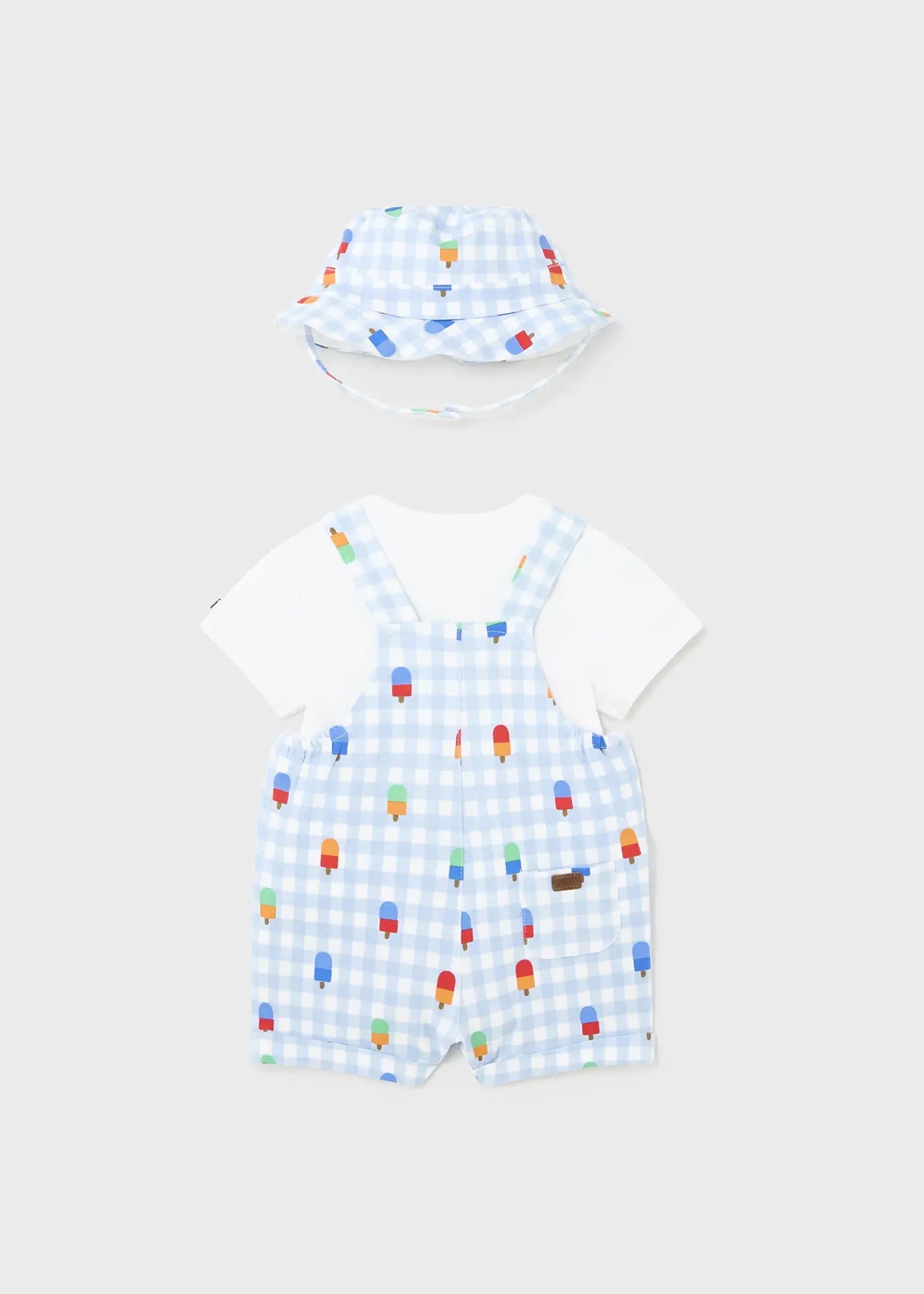 Mayoral Newborn 3-Piece Printed Set Light Blue