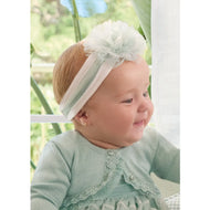 Mayoral Newborn Flower Tulle Headband