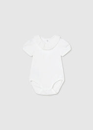 Mayoral Newborn Ruffled Bodysuit White