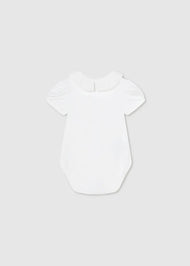 Mayoral Newborn Ruffled Bodysuit White