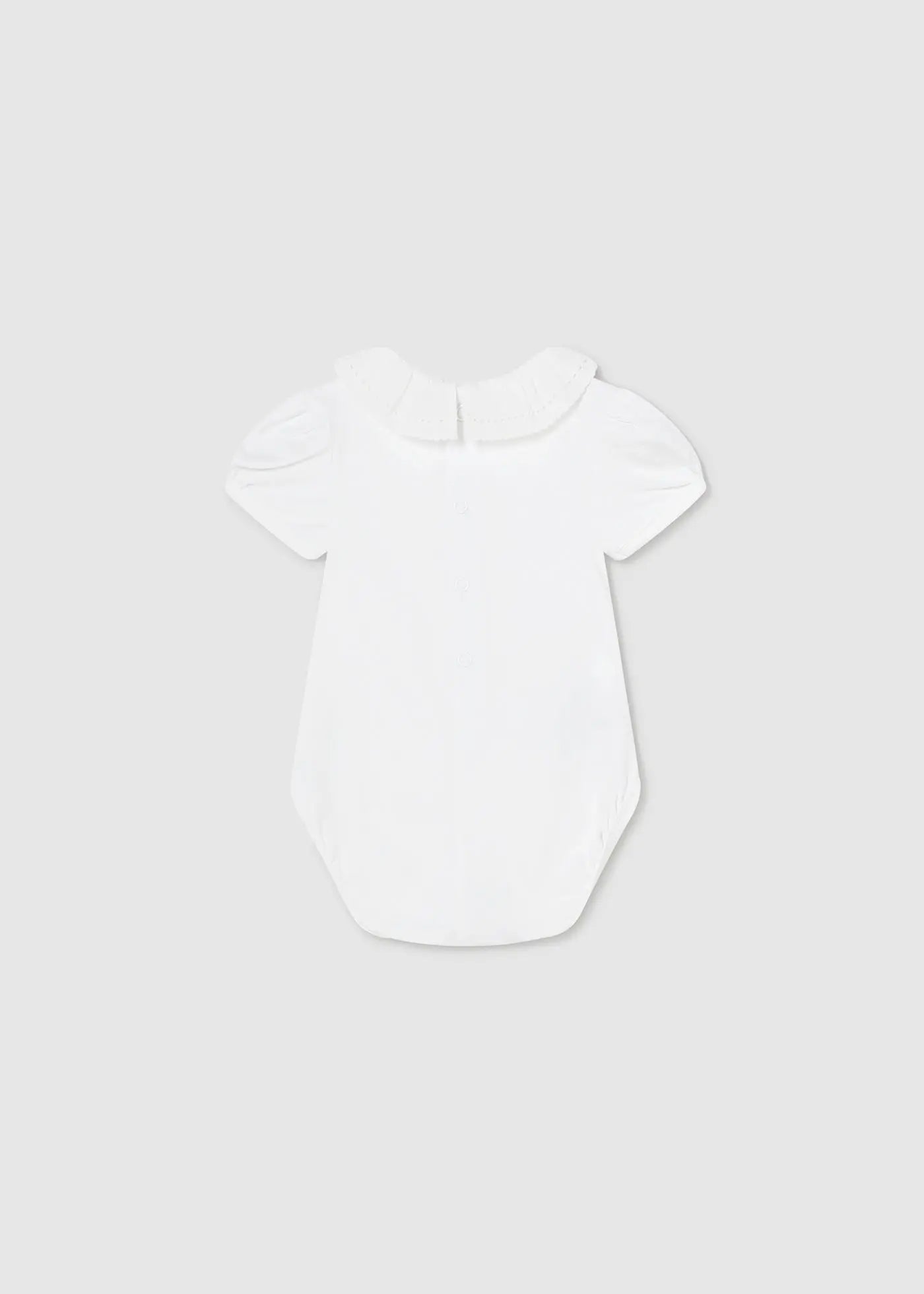 Mayoral Newborn Ruffled Bodysuit White