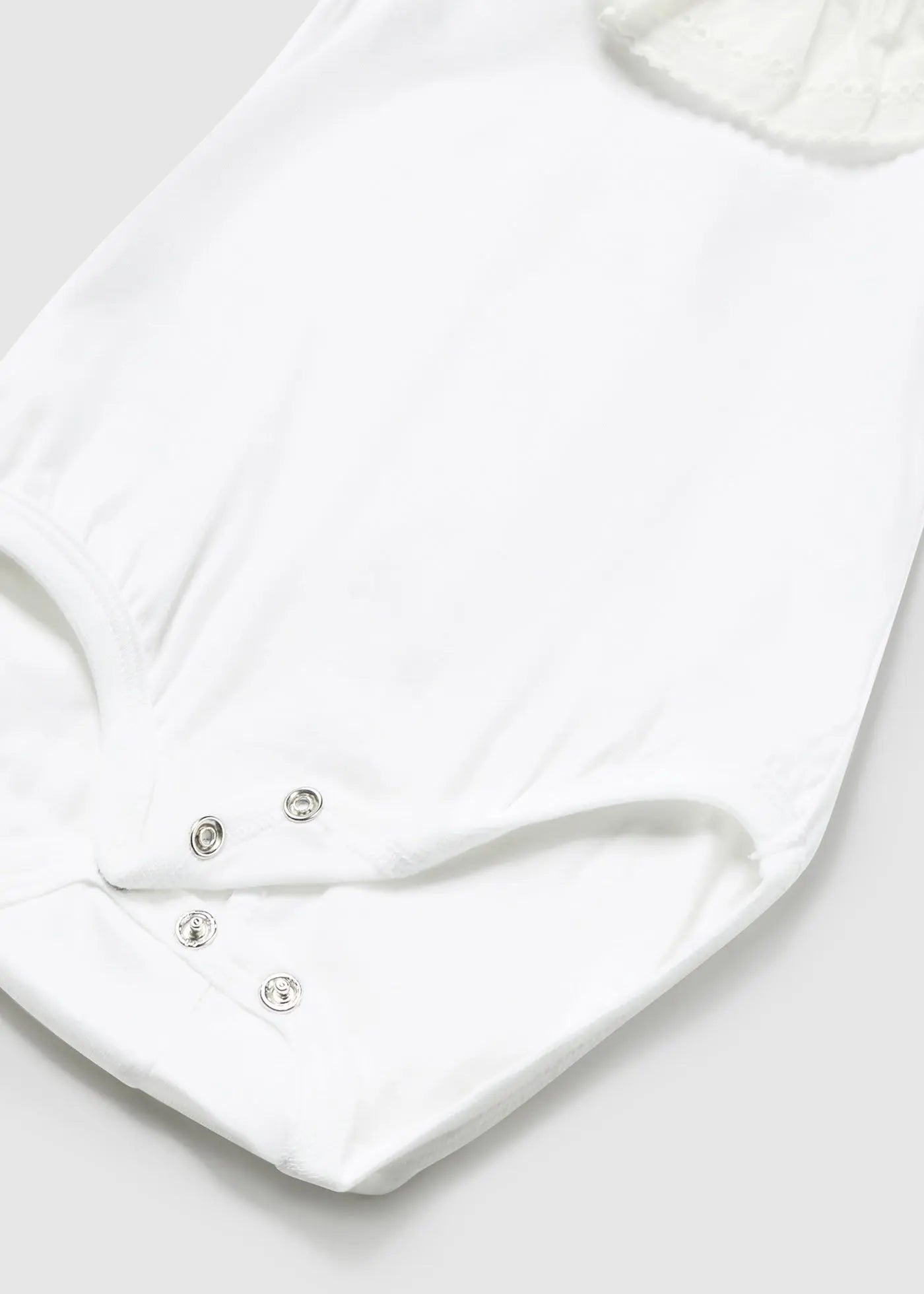 MAYORAL NEWBORN RUFFLED BODYSUIT WHITE - baby enRoute