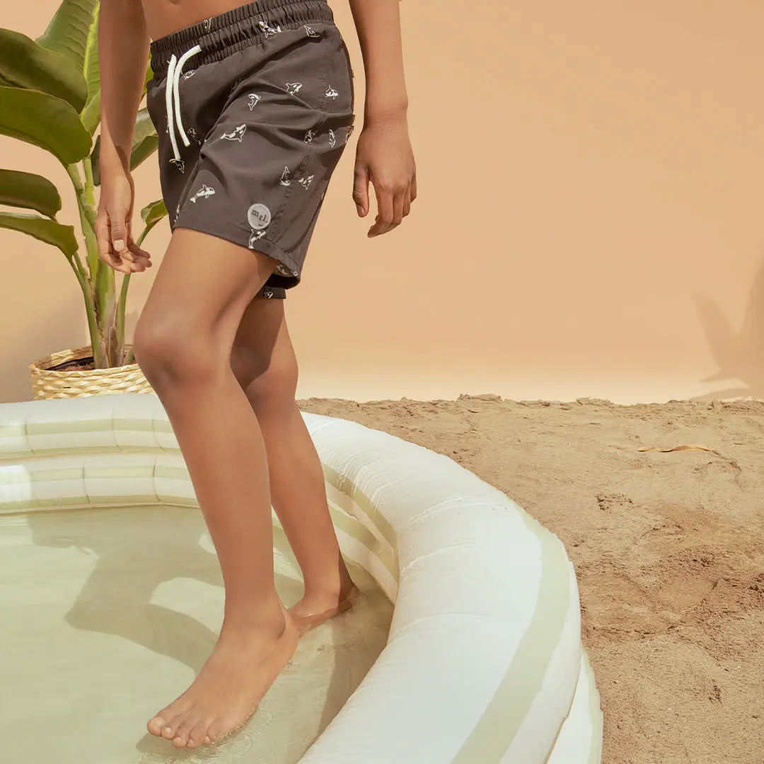 Miles The Label Orca Print Swim Trunks Black