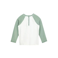 MILES THE LABEL SEA SALT SUN LONG-SLEEVE RAGLAN RASHGUARD DUSTY GREEN