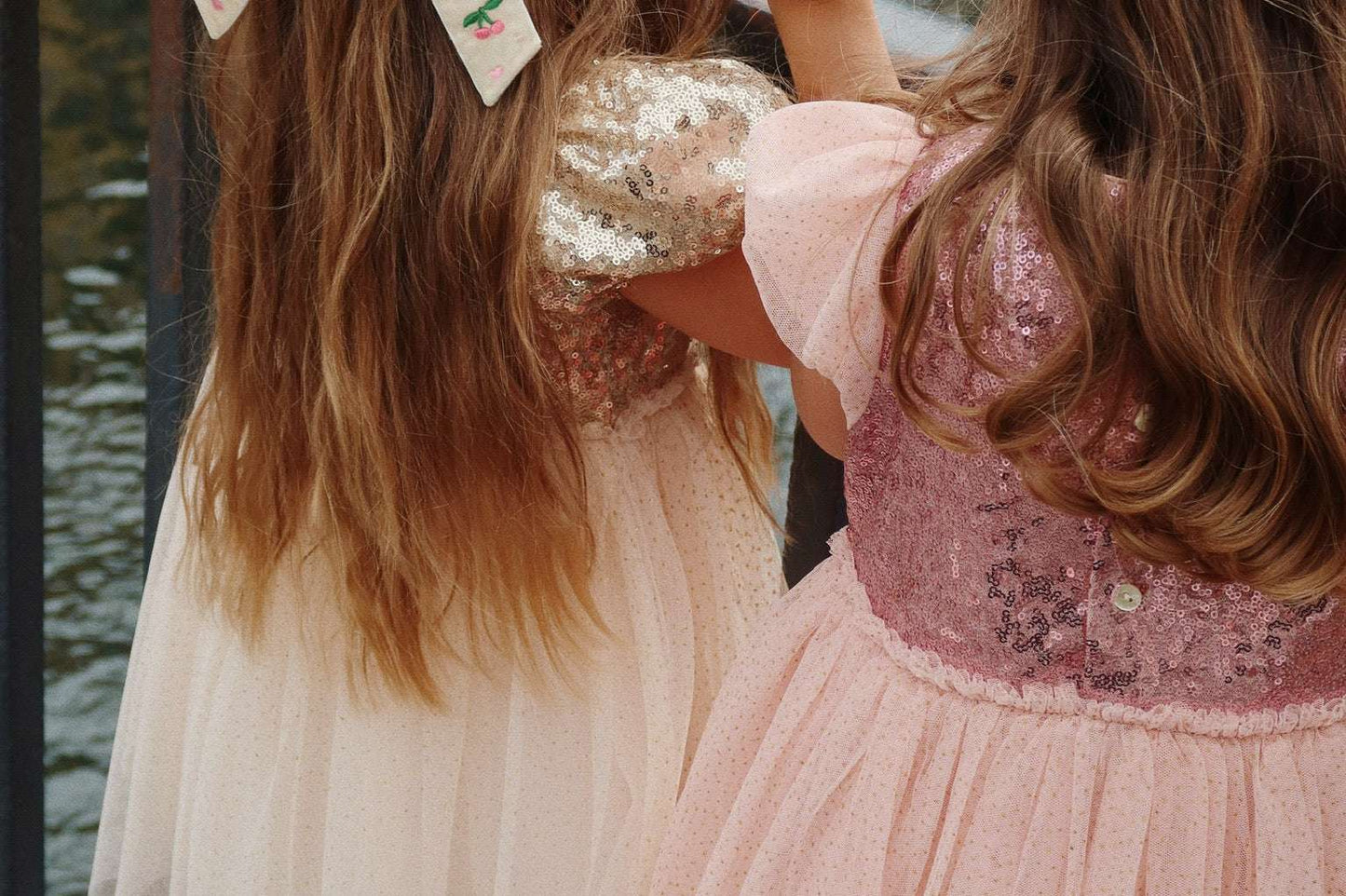 KONGES SLOJD STARLA PUFF SLEEVE DRESS GOLD BLUSH - baby enRoute
