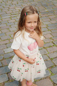 KONGES SLOJD TULLIE SMOCK SKIRT GLITTER CHERRY