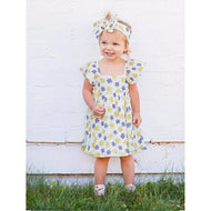 Mabel And Honey Floral Textured Crepe Dress White