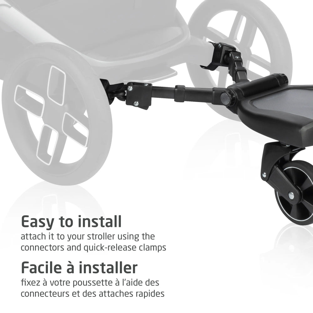 Maxi-Cosi Hop-On Board stroller accessory with connectors and quick-release clamps