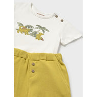 Mayoral Baby Shorts And Jungle T-Shirt Set Gold
