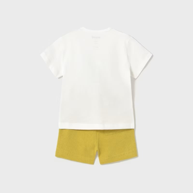 Mayoral Baby Shorts And Jungle T-Shirt Set Gold