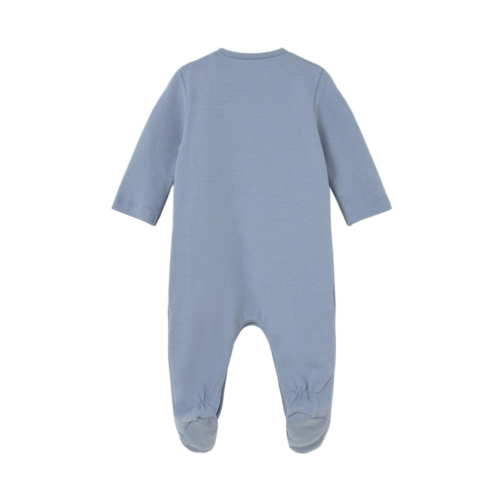 Mayoral blue footed baby bodysuit, long-sleeve one-piece for everyday comfort
