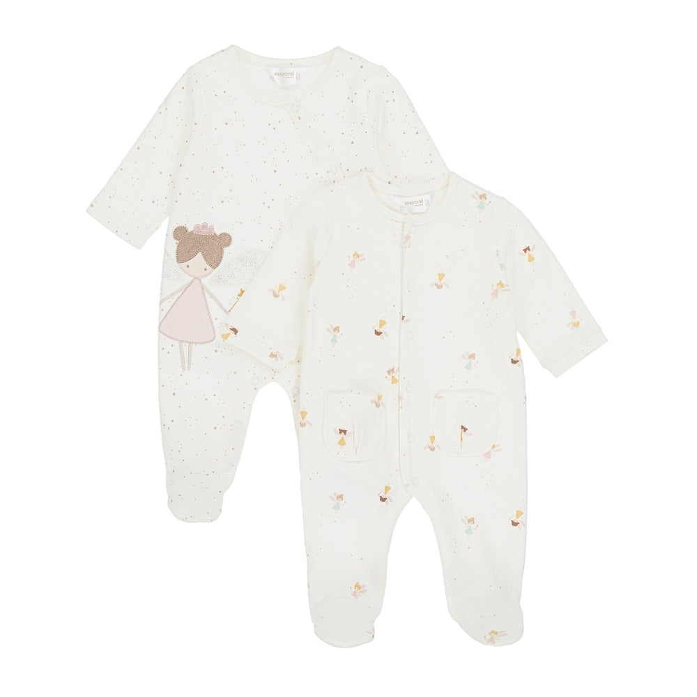 Mayoral Fairy Bodysuit 2 Pack Natural