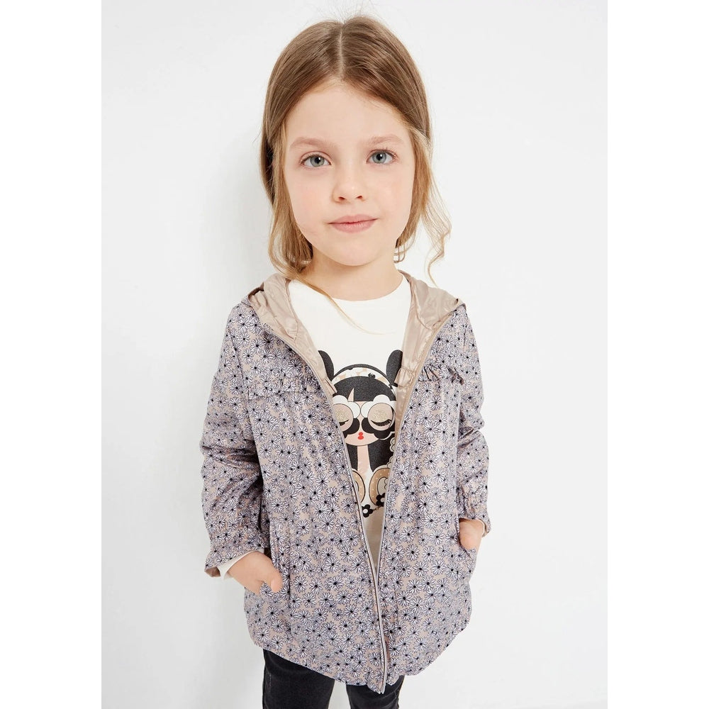 Mayoral Girl Reversible Windbreaker Jacket Almond