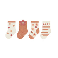 Mayoral Newborn 4-Pack Socks Cinammon