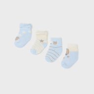 Mayoral Newborn 4 Pack Socks Organic Cotton Cielo