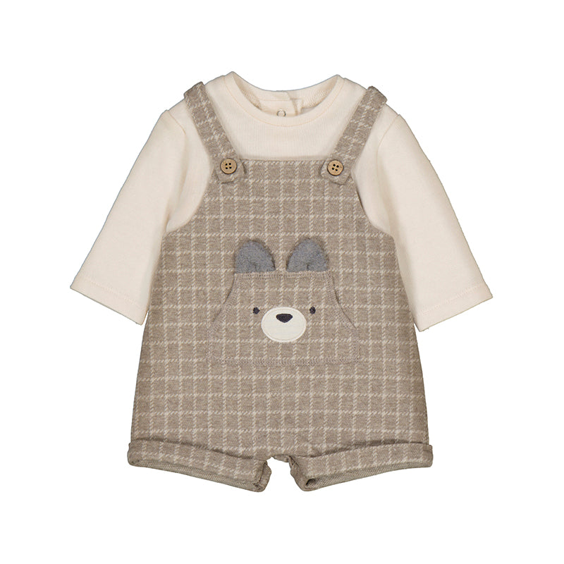 Mayoral Short Soft Dungaree Sesame