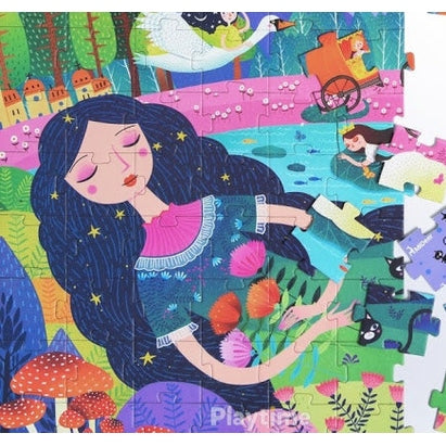 MIDEER Sleeping Beauty 104-piece puzzle from gift box, colorful fairy-tale scene with Princess Aurora