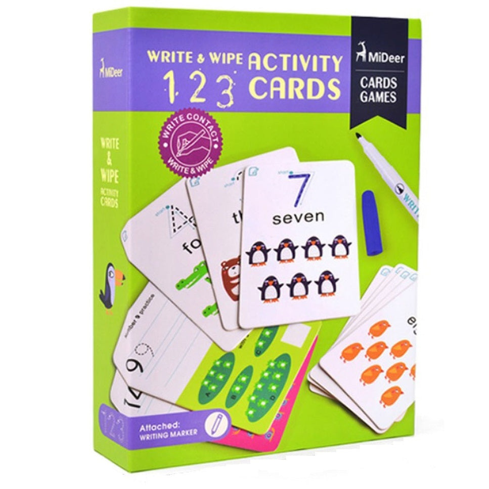 Mideer Wipe And Write Activity 123 Cards