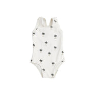 Miles The Label Ruffled Swimsuit Palm Trees