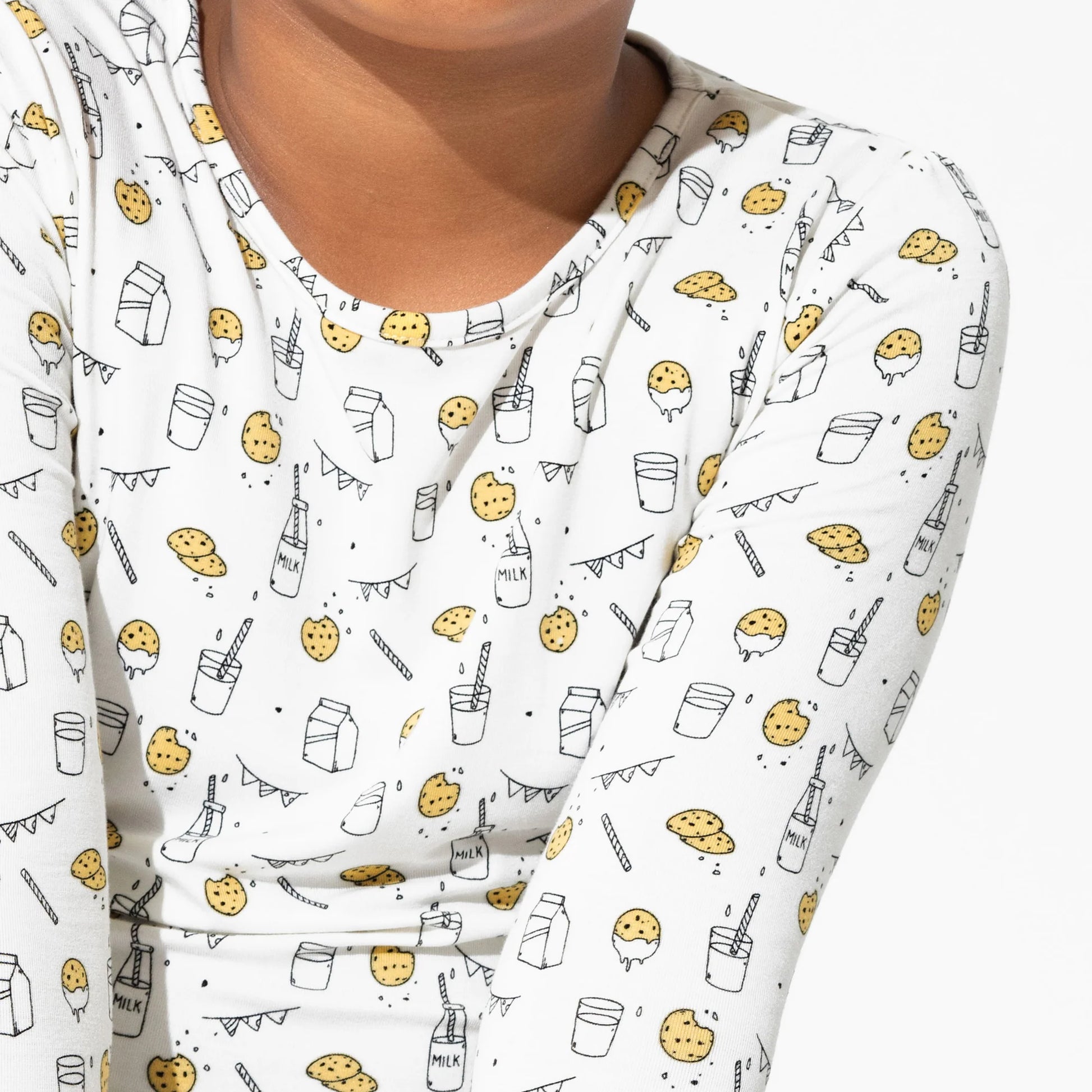 BELLABU BEAR MILK AND COOKIES ORIGINAL BAMBOO KIDS PAJAMAS