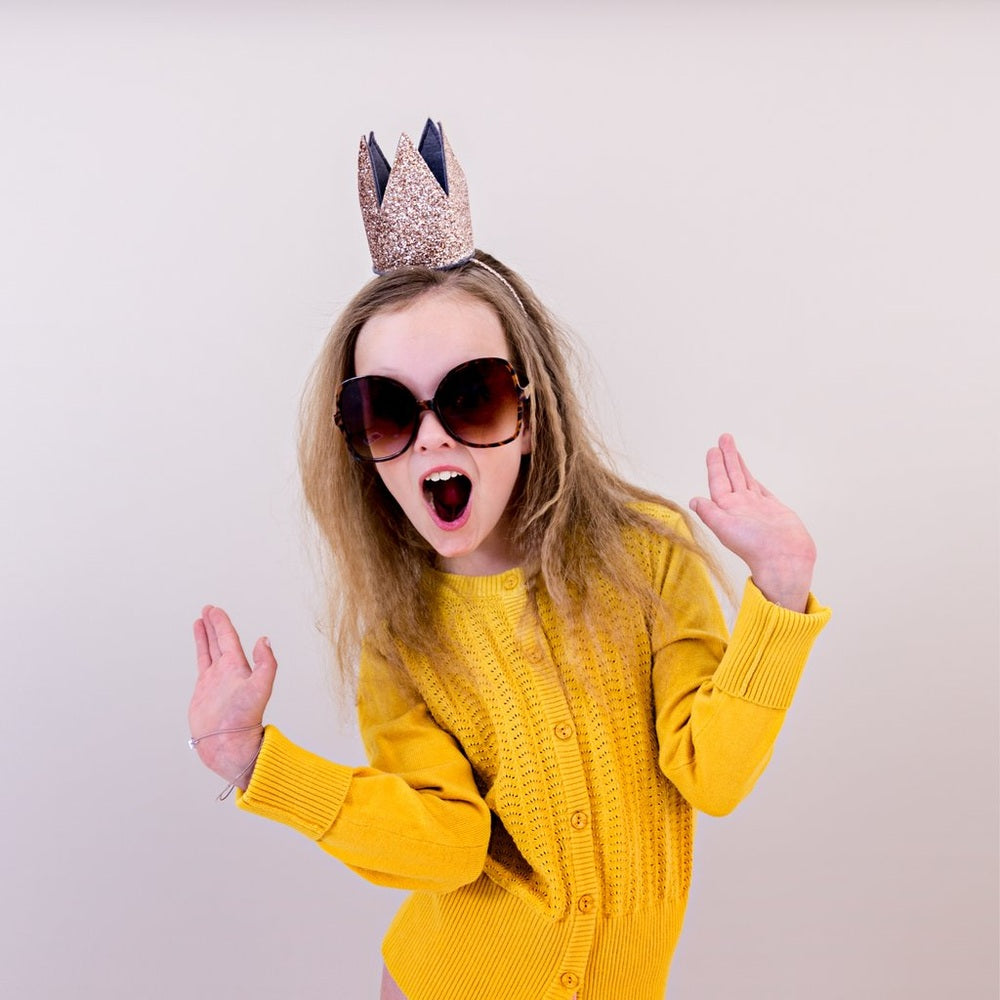 Mimi & Lula Glitter Crown Alice Gold