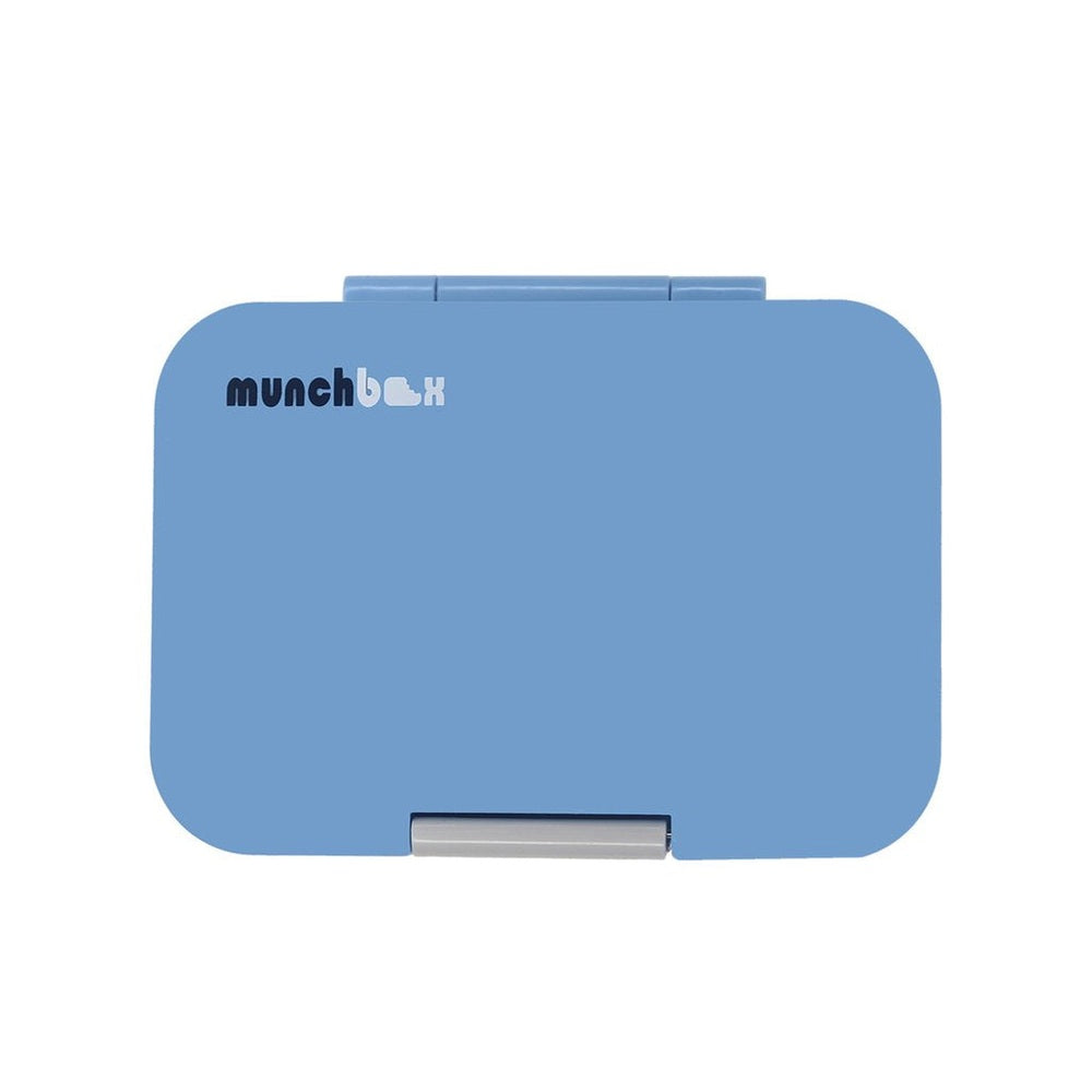 Munchbox Munchi Snack blue lunch box by MUNCHBOX, blue plastic food carrier.