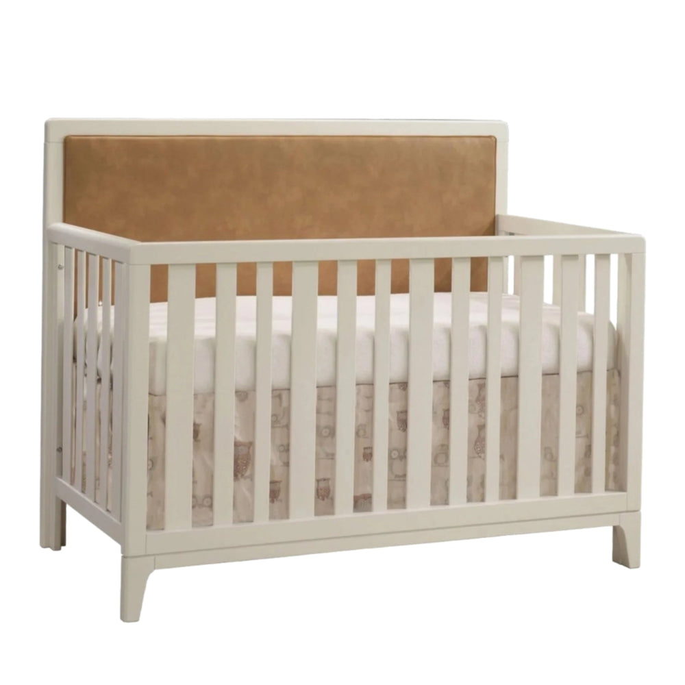 Natart Kyoto 5 In 1 Convertible Crib With Upholstered Panel Leather