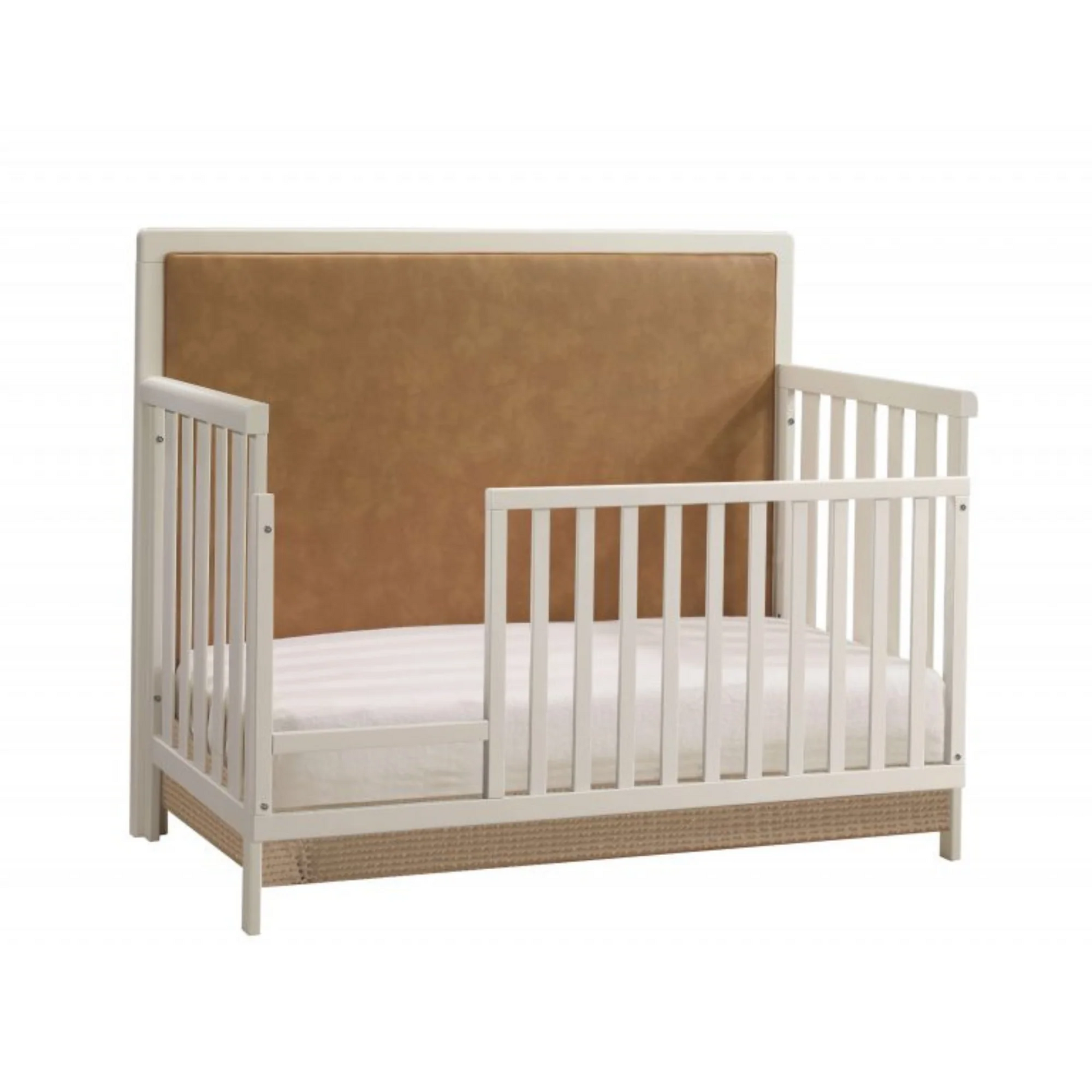 Natart Kyoto 5 In 1 Convertible Crib With Upholstered Panel Leather