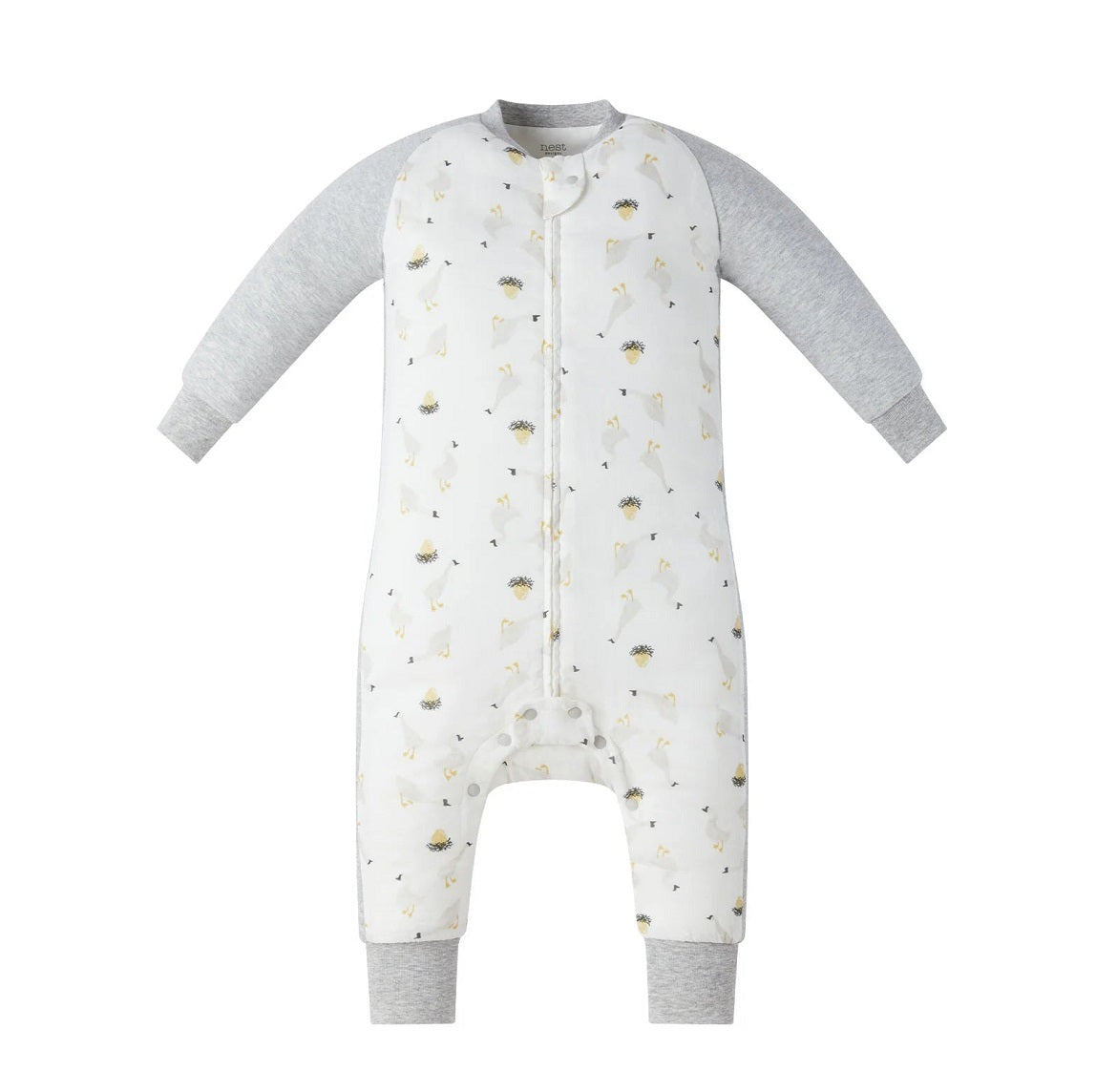 NEST DESIGNS BAMBOO LONG SLEEVE FOOTED SLEEP BAG 1.0 TOG THE GOOSE & THE GOLDEN EGG