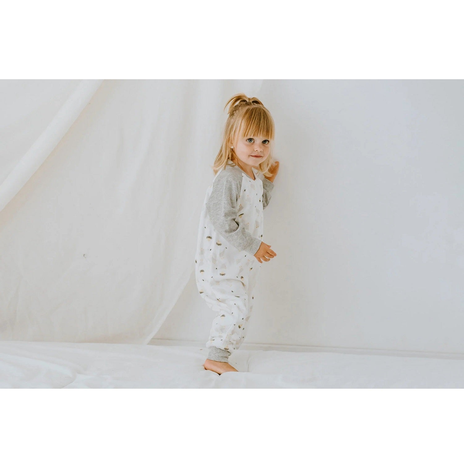 NEST DESIGNS BAMBOO LONG SLEEVE FOOTED SLEEP BAG 1.0 TOG THE GOOSE & THE GOLDEN EGG