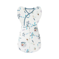 NEST DESIGNS ORGANIC COTTON STARTLE STOP SLEEP BAG 0.5 TOG SPLISH SPLASH (0-3M)