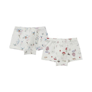 NEST DESIGNS BAMBOO BOYS BOXER BRIEFS UNDERWEAR (2 PACK) MEADOW MYSTERY