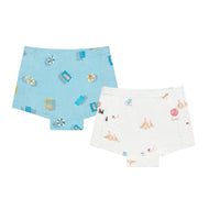 NEST DESIGNS BAMBOO GIRLS BOY SHORT UNDERWEAR (2 PACK) DOGGY DAY